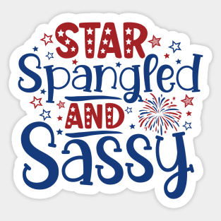 Star Spangled & Sassy Independence Day Funny 4th Of July Sticker